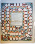  - [Antique game, board game, colored woodcut] Goose game, ganzenbord (nr.4), published ca. 1833-1911.