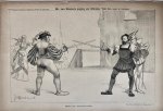 Braakensiek, Johan (1858-1940) - [Original lithograph/lithografie by Johan Braakensiek] Mr. van Houten's poging om Minister Tak den voet te lichten, 14 Januari 1894, 1 pp.