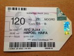  - Ticket AFC Ajax- Hapoel Haifa 4 nov 1999