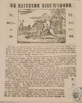 [Pamphlet/Newspaper]  - Pamphlet/Newspaper: De reizende Nieuwsbode, no 77 Woensdag 24 sept 1856, Amsterdam wed Kok, geb. Van Kolm, 4 pp.