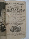 Long, Jacobus Le - en Boernerus, Christianus Fridericus - Bibliotheca Sacra sev Syllabus omnium ferme Sacrae Scripturae editionem ac versionum...Totum opus cum additamentis, suo loco in nova hac editione collatis, recensuit & castigavit...Christianus Fridericus Boernerus. Pars prima et secunda.