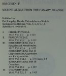 Borgesen, F. - Marine Algae of the Canary Islands. REPRINT [ isbn 906105012X ]
