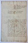 TUBALKIJN, VAN DEN ARENT - [Manuscript 1731] Brief van J.A. Tubalkijn, dd. ‘s Hage 13-4-1731 aan President en Raden van Holland, Zeeland en Friesland betr. het request van Leendert van den Arent, veenman te Schiebroek. Manuscript, folio, 2 p.