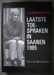 Krishnamurti, J. - Laatste toespraken in Saanen 1985 Krishnamurti, J. - Laatste toespraken in Saanen 1985