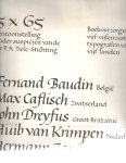 Noordzij, Gerrit - 5 x 65 Tentoonstelling onder auspiciën van de Dr. P.A. Tiele-Stichting. Boekverzorging van vijf vijfenzestigjarige typografen uit vijf landen Noordzij, Gerrit - 5 x 65 Tentoonstelling onder auspiciën van de Dr. P.A. Tiele-Stichting. Boekverzorging van vijf vijfenzestigjarige typografen uit vijf landen