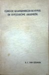 LEEUWEN, Hendrik Cornelis van - Clinische waarnemingen bij hyper- en hypochrome anaemieën