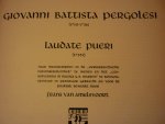 PERGOLESI, GIOVANNI BATTUSTA (1710 - 1736) - Laudate pueri