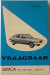 Olyslager P, Keff L N - Vraagbaak Simca 1307 1308 1309 1975-1979