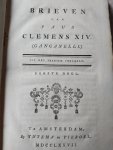 Clemens XIV. - Brieven van paus Clemens XIV. (Ganganelli).Deel 3 met de zeldzame lykrede. Deel 4 met uitgeleeze gedagten  (4 complete delen)