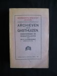 Mr. Dr. J. C. Overvoorde - Archieven van de gasthuizen - inventarissen en regestenlijsten