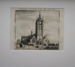 antique print (prent) - Sancti Hippolyti Ecclessia. (Oude kerk te Delft).