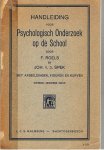 Roels, F. / Spek, Joh. v.d. - Handleiding voor psychologisch onderzoek op de school