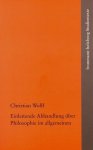Christian Von Wolff, Günter Gawlick - Einleitende Abhandlung über Philosophie im allgemeinen