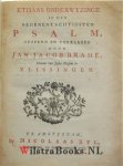 Brahé, Jan Jacob - Ethans Onderwyzinge in den Negenentachtigsten Psalm, geopend en verklaard.