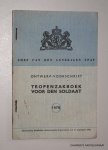 CHEF VAN DEN GENERALEN STAF, - Ontwerp-voorschrift Tropenzakboek voor den soldaat. No. 1578..