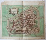 Lodovico Guicciardini (1521-1589) - [Antique print, handcolored engraving] Lewardum (Leeuwarden), published ca. 1582.