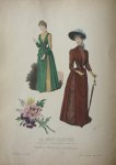  - La mode illustrée Originele litho Toilettes de Mme Gradoz