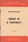 harold stannard, - what is a nation?