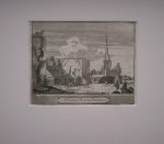 antique print (prent) - Abbatia Reynsburgana. (Rijnsburg abdij)