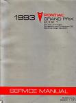  - 1993 Pontiac Grand Prix Service Repair Manual - Book 1