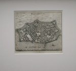 antique map (kaart). - Harderwick. (antique map of harderwijk).