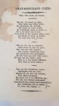 [Vriendschaps-lied/songtext] - Vriendschaps-lied op de wijze: mich fliehen alle freuden. 1 p.