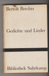 Brecht, Bertold - Gedichte und Lieder