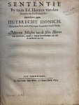 '--- - Legal pamphlet 1652 | Sententie by (...) gerechte der stad Dordrecht gearresteert jegens Huybrecht Honich, gewesene stok-visch verkooper binnen den voorsz. stede. Dordrecht, J.P. Groen, 1652.
