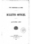 Etat Indépendant du Congo - roi Léopold II - Etat Indépendant du Congo - Bulletin Officiel – Année 1887 [E-BOOK]