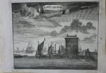 Commelin, Casparus - 't Huys Zee-Burg. Originele kopergravure.