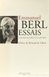 BERLS, EMMANUEL - Essais. Textes recueillis et choisis par Bernard Morlino et Bernard de Fallons. Préfacew de Bernard de Fallois.