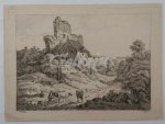 FABER, FRÉDÉRIC THÉODORE, - Shepherdess near a ruin