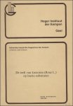 BERGMANS, CHANTAL. - DE TEELT VAN KASROZEN ( ROSA L.) OP INERTE SUBSTRATEN.