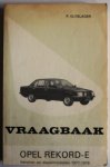 Olyslager P - Vraagbaak Opel Rekord E benzine en dieselmodellen 1977-1979