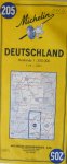 map. kaart. karte. - Michelin Deutschland 205.