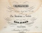 Auber, D.F.E.: - Cavatine "Deine Fürstin liegt hier vor dir" aus der Oper Die Stumme von Portici. Clavier-Auszug Auber, D.F.E.: - Cavatine "Deine Fürstin liegt hier vor dir" aus der Oper Die Stumme von Portici. Clavier-Auszug