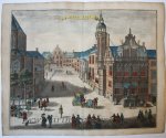 Gerrit van Giessen (1692/3-ca. 1750) - [Antique print, handcolored etching, The Hague] STAD HUIS (stadhuis Den Haag), published ca. 1735.