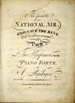 Radiger, A.: - The favorite national air, God save the King. With variations arranged as a duett. For two performers, on the piano forte by A. Radiger
