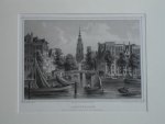 Amsterdam.. - Amsterdam. Gezigt van den Amstel op de Zuiderkerk.
