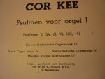 Kee; Cor - Psalmen voor orgel - Band I; (KLavarskribo)
