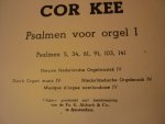 Kee; Cor - Psalmen voor orgel - Band I; (KLavarskribo)