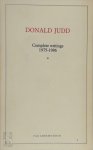 Donald Judd - Donald Judd Complete writings 1975-1986