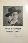 Vandevoort, Piet - Post-scriptum Ernest Claes 1885- 1968 Vandevoort, Piet - Post-scriptum Ernest Claes 1885- 1968