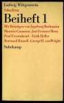 Wittgenstein, Ludwig - Schriften - Beiheft 1 Wittgenstein, Ludwig - Schriften - Beiheft 1