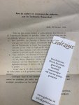 DORGELO, H.B., - Printed letter written by H.B. Dorgelo Rector Magnificus of Technische Hogeschool Delft 10 February 1943. aan de ouders en verzorgers der studenten aan de Technische Hogeschool.