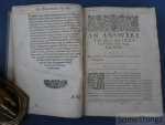 George Hakewil. - An answere to a treatise written by Dr. Carier by way of a letter to his Maiestie wherein he layeth downe sundry politike considerations, by which hee pretendeth fimselfe was moved, and endevoureth to move others to be reconciled to the Church...