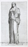 Perrier, François (1594-1649) - [Antique print, etching/ets, Rome] Vestal Virgin / Vestaalse maagd ['Segmenta nobilium signorum et statuarum.'], published 1638.