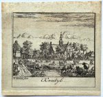 Abraham Zeeman (1695/96-1754) - Antique print, city view, 1730 | Kwadijk, published 1730, 1 p.