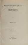 Paul, Hermann. - Mittelhochdeutsche Grammatik.