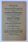 [VEILINGBOEKJE ONROEREND GOED] - [Veilingboekje betreffende onroerend goed Werkendam, Noord-Brabant] Notitie van de Openbare Verkooping van een polder, een bouwmanswoning en percelen land onder Werkendam, Notarissen J. M. C. Paap te Werkendam en G. W. Vaags te Utrecht, C. B. ...